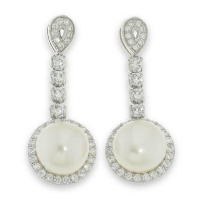 Orecchini Domar Gioielli Donna Orecchini perle argento 925 in Argento Cubic Zirconia EPB068691 - EPB068691